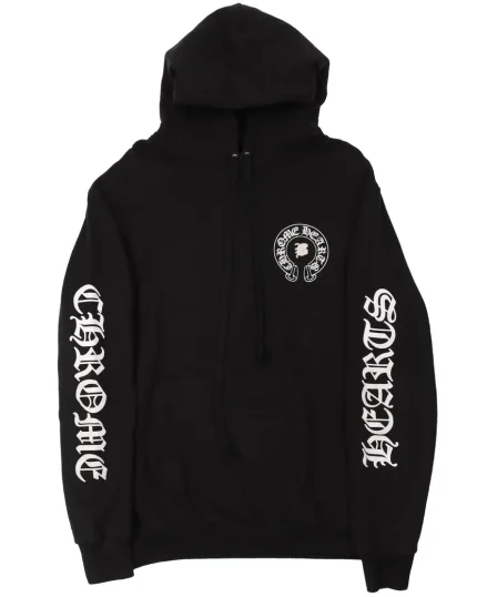 Chrome Hearts Bella Hadid Leather 'B' Horseshoe Logo Hoodie