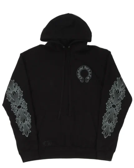 Chrome Hearts Friends & Family Grey Banner Logo Hoodie
