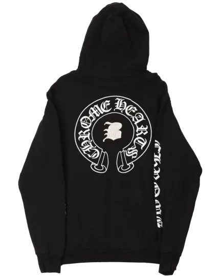 Chrome Hearts Bella Hadid Leather 'B' Horseshoe Logo Hoodie