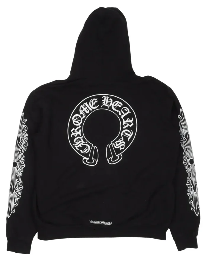 Chrome Hearts Horseshoe Logo Zip Up Hoodie