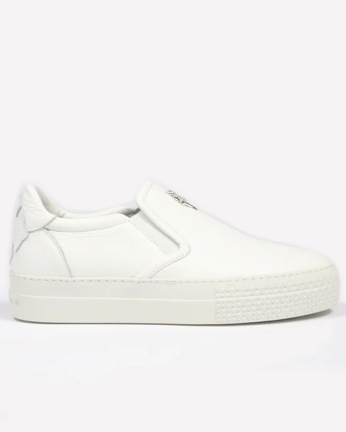 Chrome Hearts Dagger Embellished Leather Slip-Ons