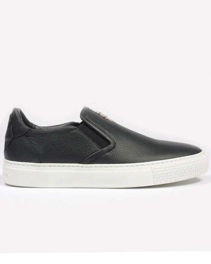 Chrome Hearts Dagger Embellished Leather Slip-Ons