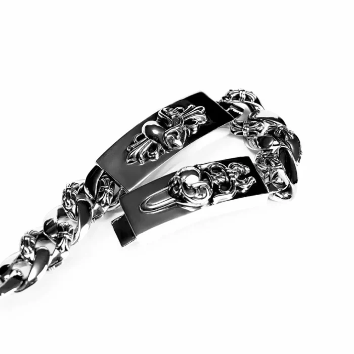 CH DOUBLE ID FANCY LINK BRACELET