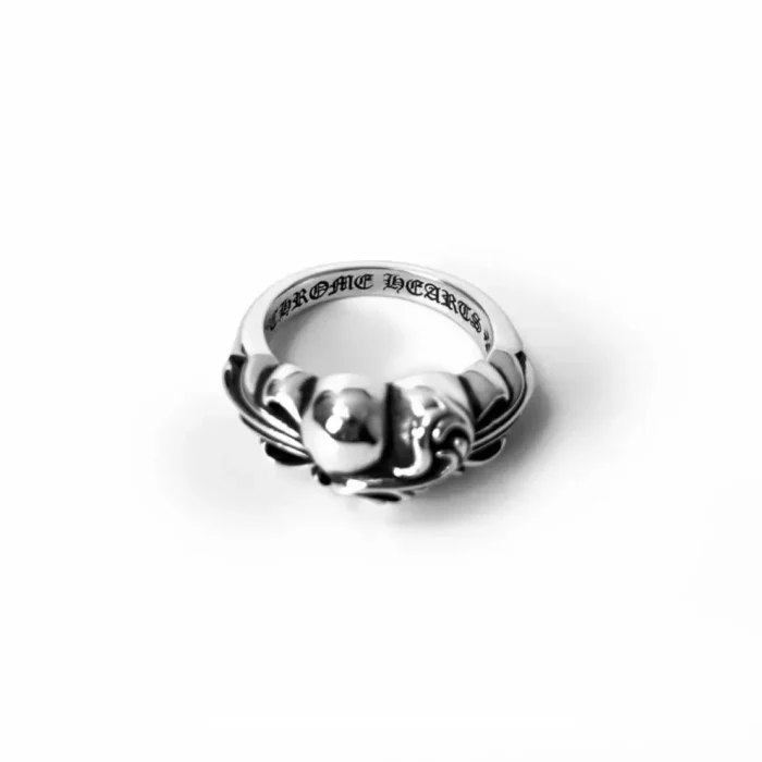 CH FLORAL CROSS HEART RING