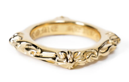 CHROME HEARTS 22K GOLD SBT BAND RING MADE TO ORDER