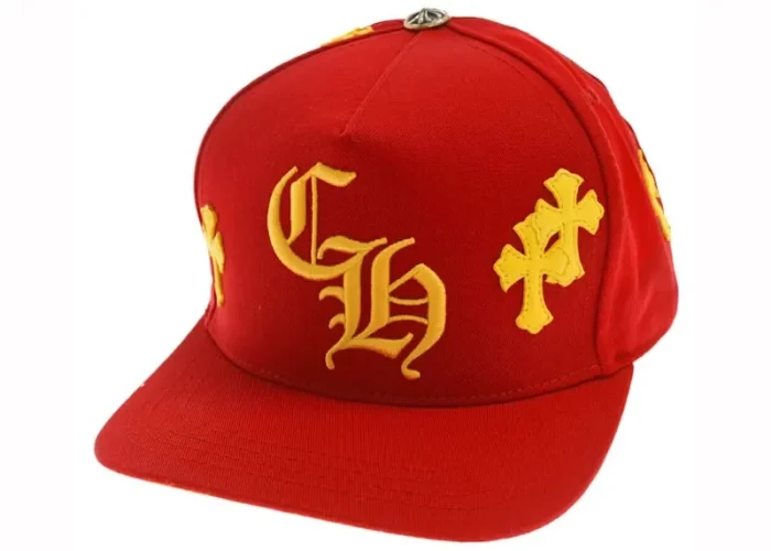 Chrome Hearts 5 Panel Baseball Cap Cherry