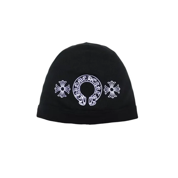 Chrome Hearts Horseshoe Skull Cap Beanie Black