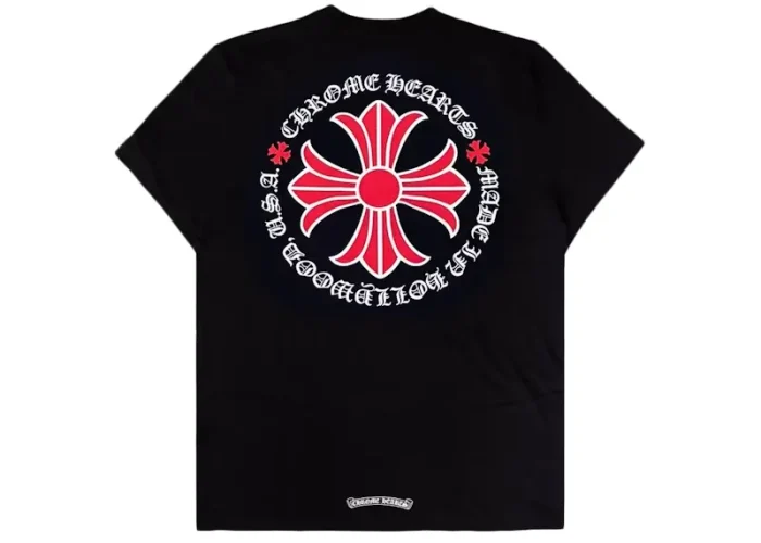Chrome Hearts Made In Hollywood Plus Cross T-shirt Black/Red