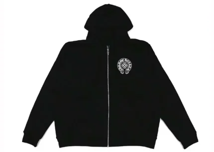 Chrome Hearts Malibu Exclusive Horseshoe Zip-Up Hoodie (Sleeveless Design) Black