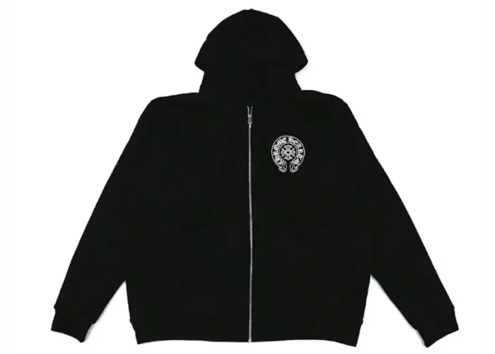 Chrome Hearts Malibu Exclusive Horseshoe Zip-Up Hoodie (Sleeveless Design) Black