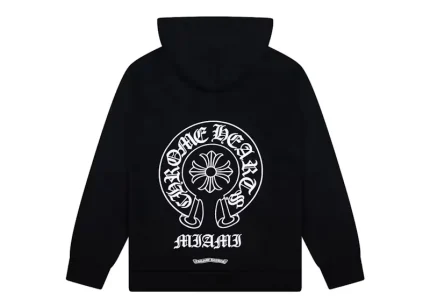 Chrome Hearts Malibu Exclusive Horse Shoe Zip Up Hoodie Black