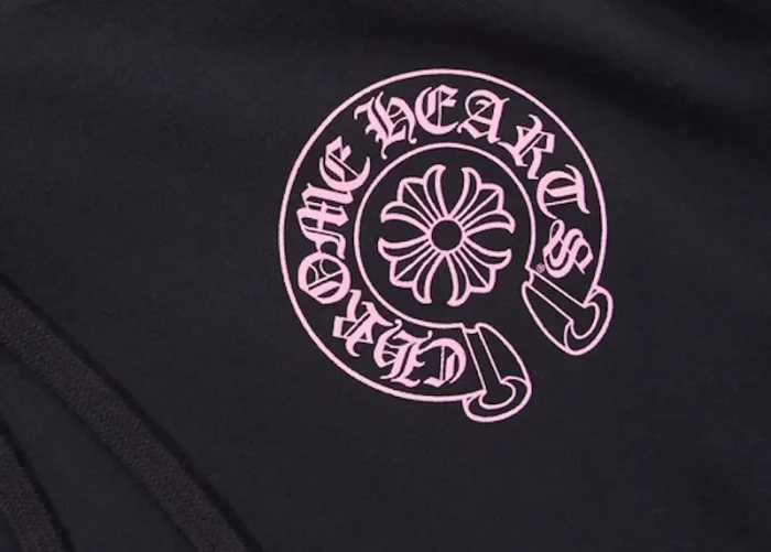 Chrome Hearts Online Exclusive Horse Shoe Hoodie Black/Pink