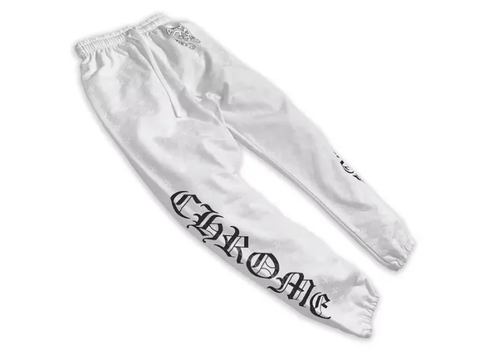 Chrome Hearts Plus Cross All Over Print Sweatpants White