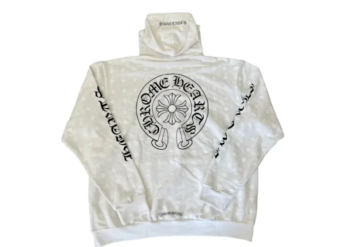Chrome Hearts Plus Cross Horseshoe Hoodie White