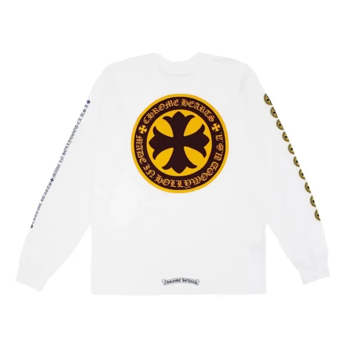 Chrome Hearts Plus Cross Shield Logo L/S T-shirt White/Black
