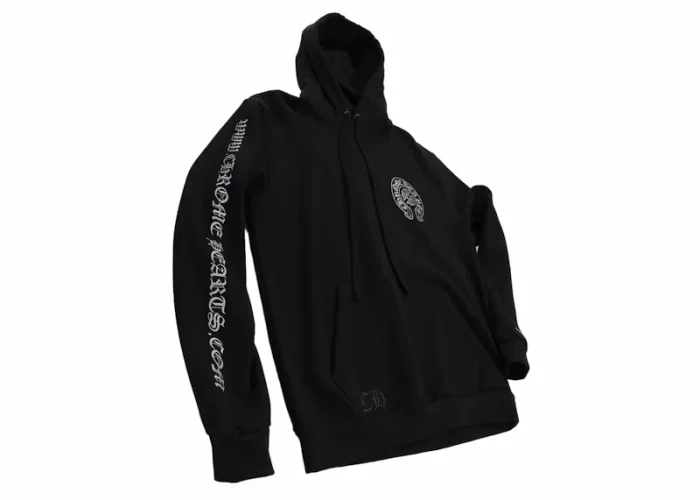 Chrome Hearts Silver Glitter Hoodie Black