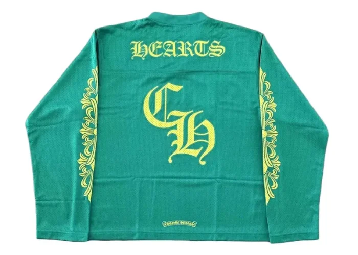 Chrome Hearts Sports Mesh Warm Up Jersey Green/Yellow