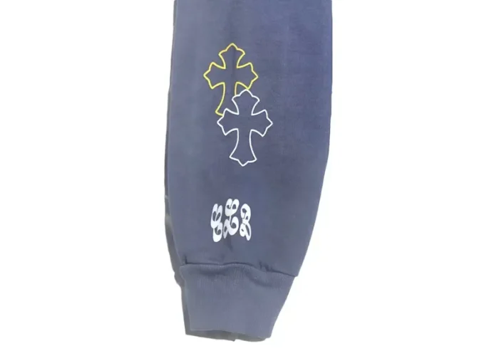 Chrome Hearts x Drake Certified Chrome Hand Dyed Hoodie Washed Blue