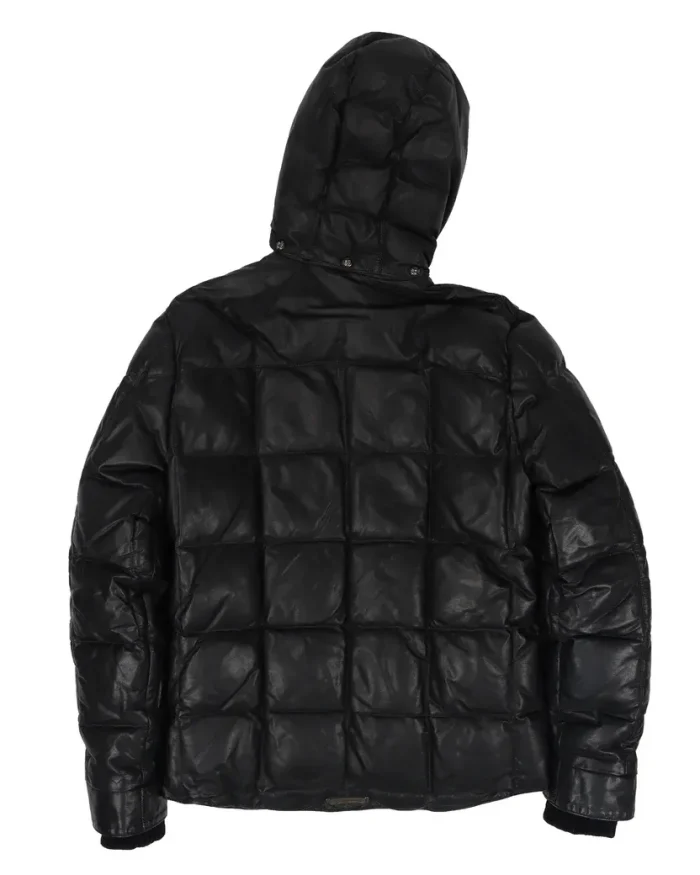 Chrome Hearts Leather Puffer Down Jacket