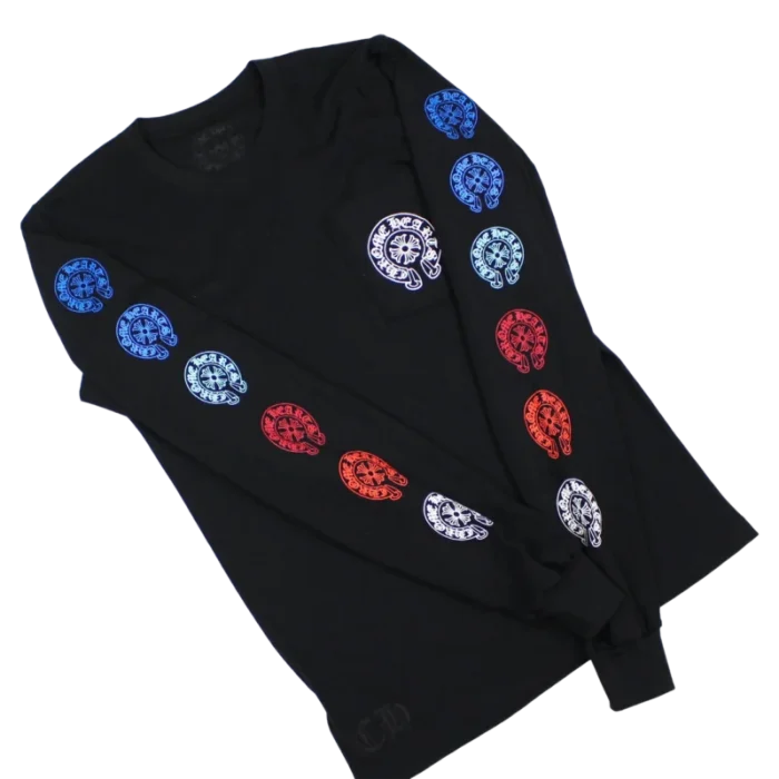 Chrome Multi Color Horseshoe Long Sleeve T Shirt