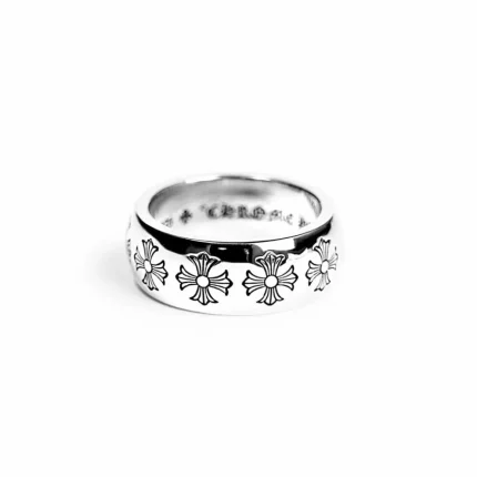 CH ETCHED PLUS BAND RING