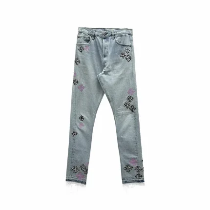 Chrome Hearts Levi's 501 F&F Exclusive Horsehair&Purple Patch Jeans