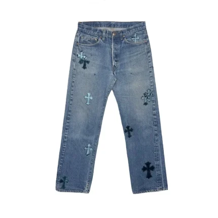 Chrome Hearts Levi's 501 Galaxy Cross Patch Jeans