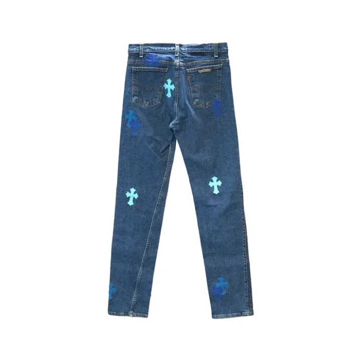 Chrome Hearts Levi's Blue Cross Patch Jeans