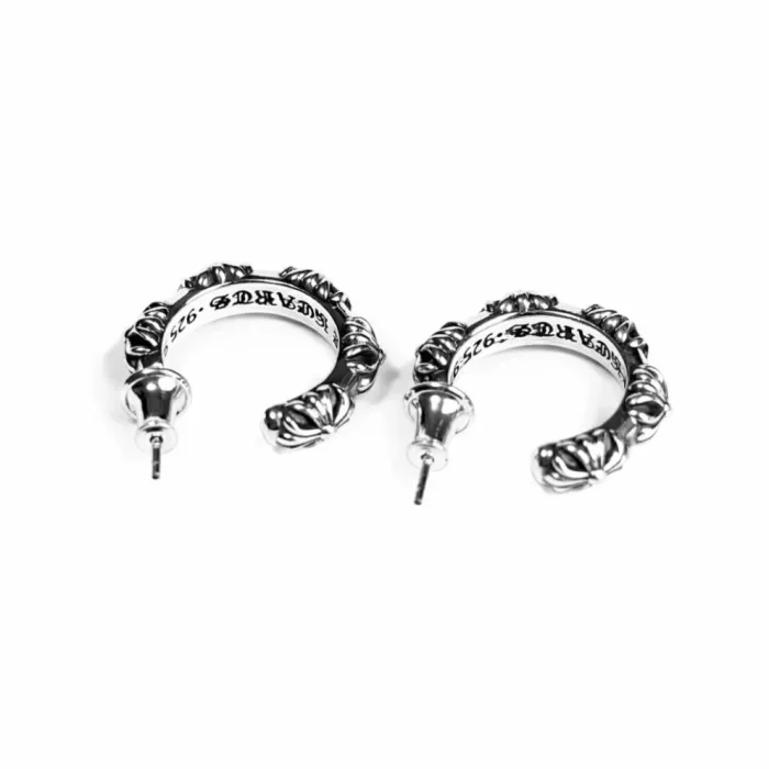 CH CROSS HOOP EARRING