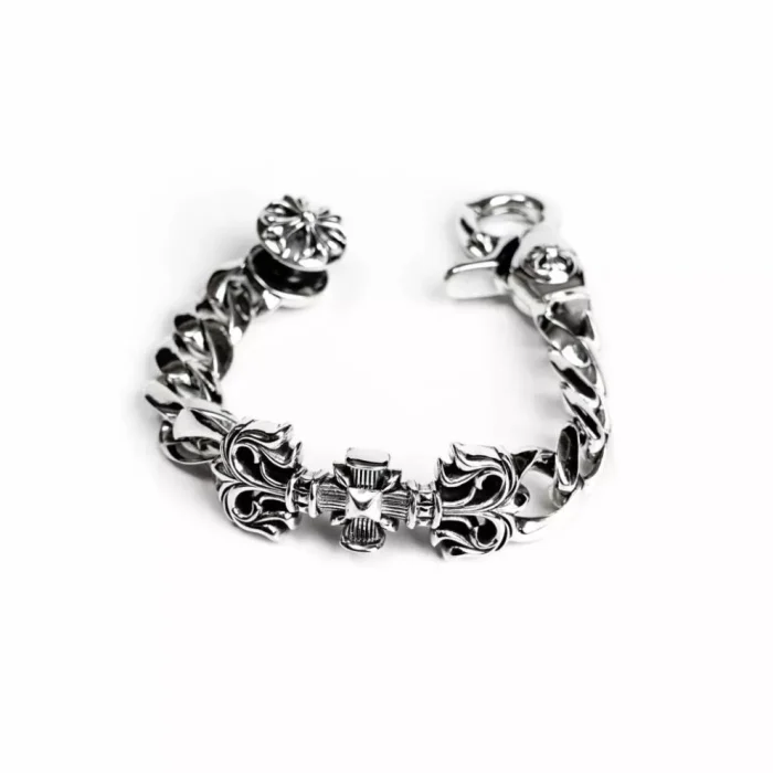 CH FILIGREE SQUARE CROSS CLIP BRACELET