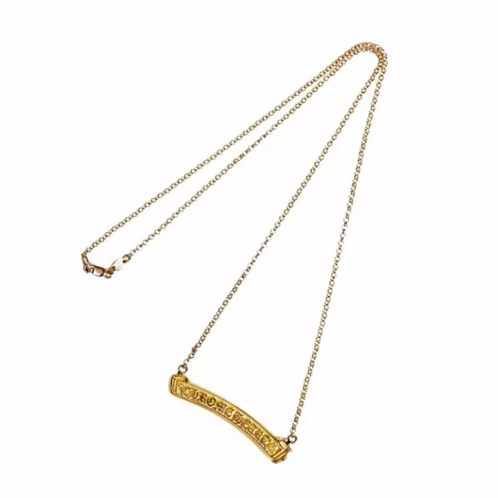 CH 22K GOLD CH LOGO NECKLACE