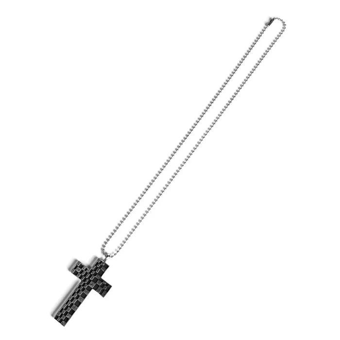 CH CHESSBOARD CROSS PENDANT