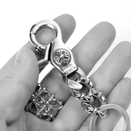 CH FANCY LINK KEY CHAIN WITH CROSS AND DAGGER KEY RING