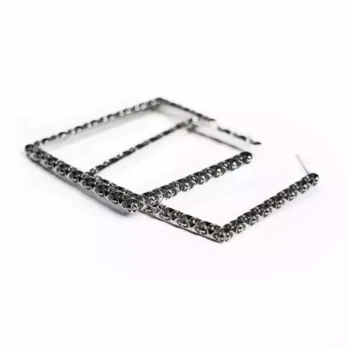 CH PLUS SQUARE HOOP EARRINGS
