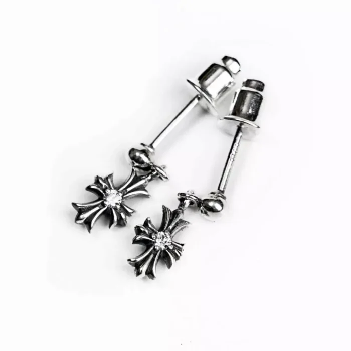 CH TINY E CH PLUS DROP EARRINGS WITH DIAMONDS