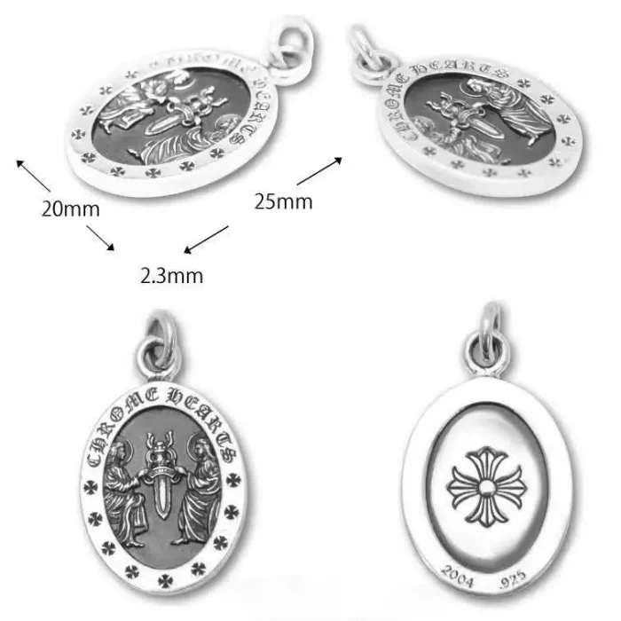 CH OVAL ANGEL MEDALLION CHARM